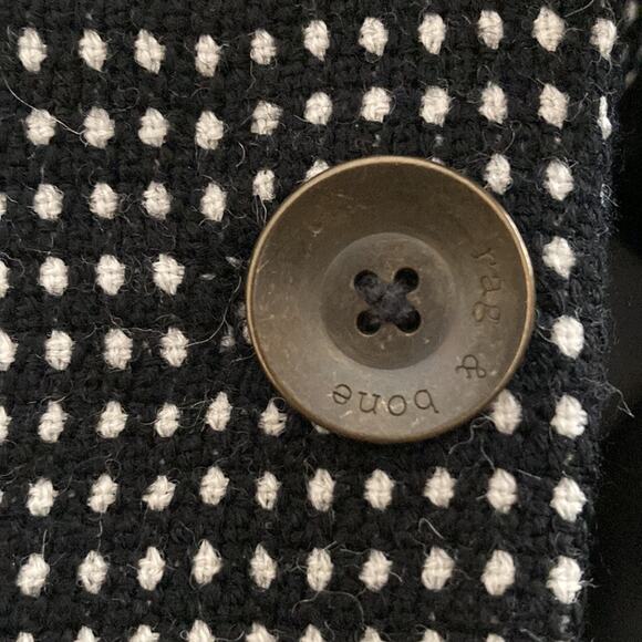 Rag & Bone Handmade Combat Style Wool Blend Single Button Blazer Jacket Size 8 - Picture 7 of 12